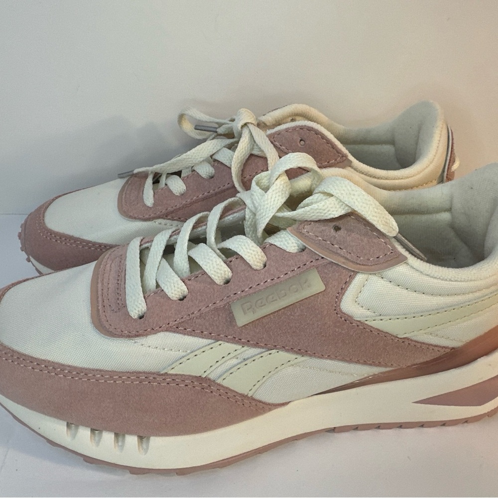 Reebok Women's Pink and White Sneakers